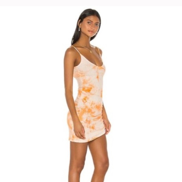 Privacy please blush pink tie dye mini dress size small revolve $88 spring boho - Picture 1 of 4